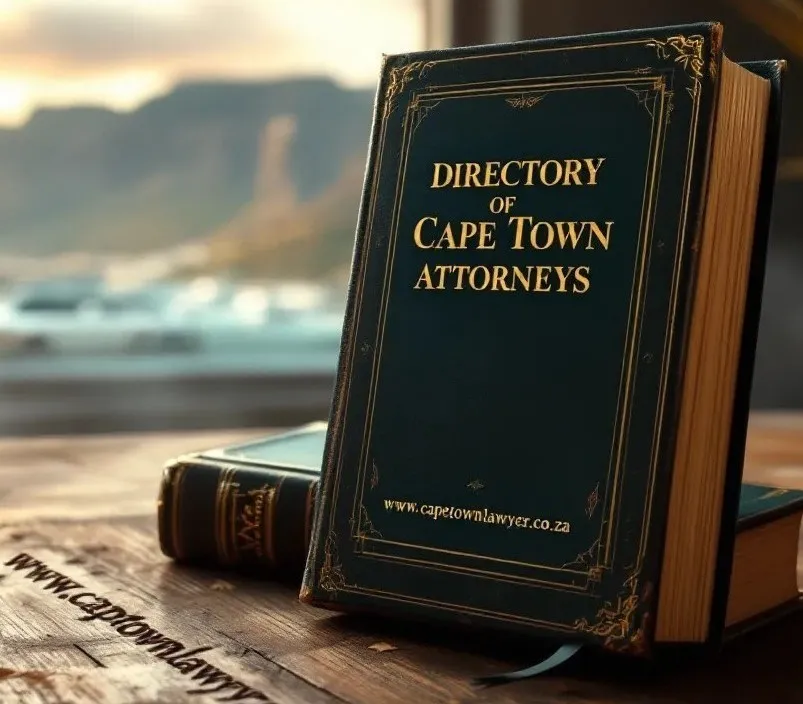 Book standing up called Directory of Cape Town Attorneys
