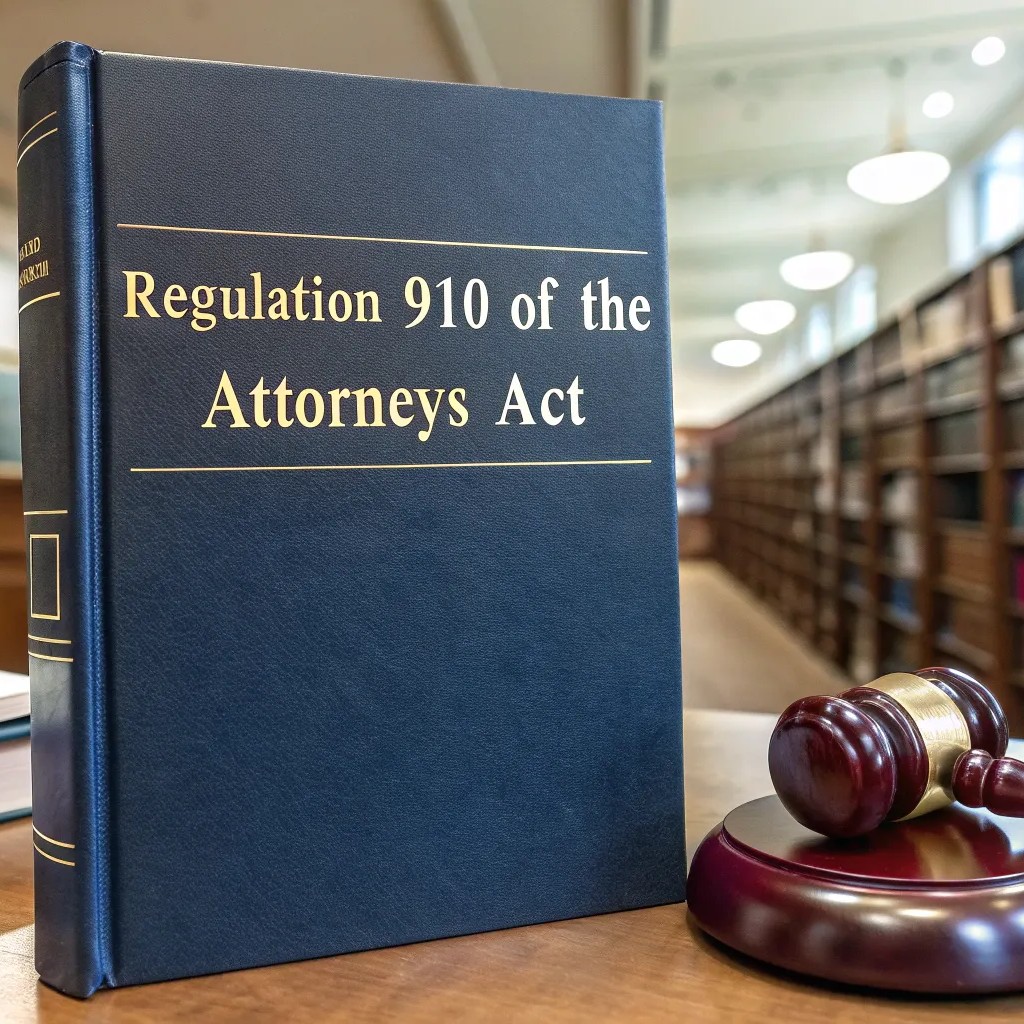 Book with title Regulation 910 of the Attorneys Act