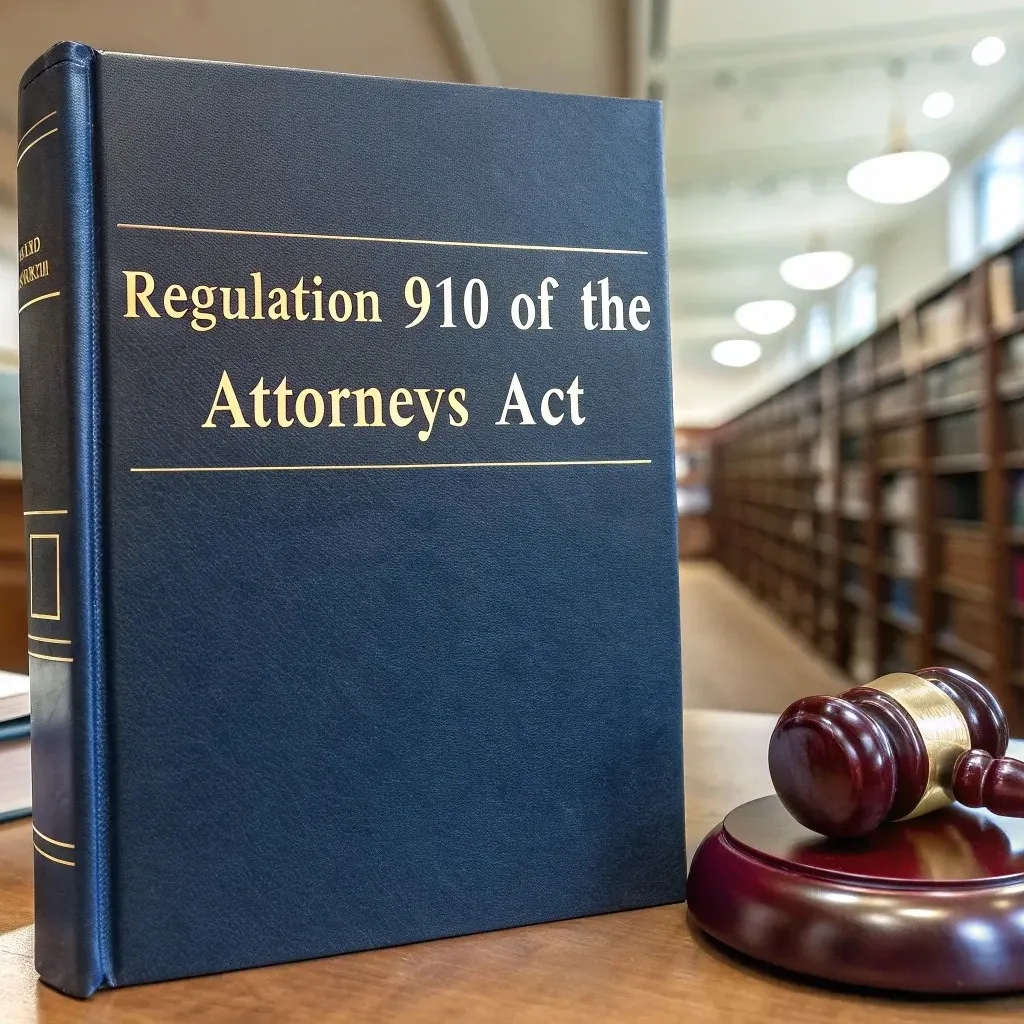 Book with title Regulation 910 of the Attorneys Act