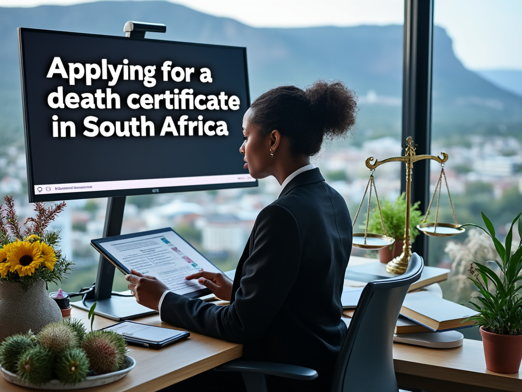 Lawyer working on Applying for a Death Certificate in South Africa