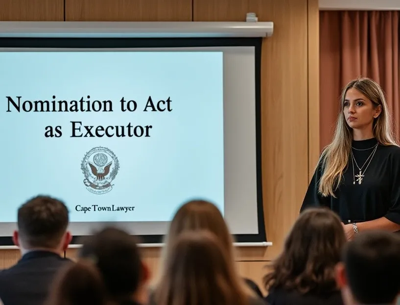 CapeTownLawyer presenting on a Nomination to Act as Executor