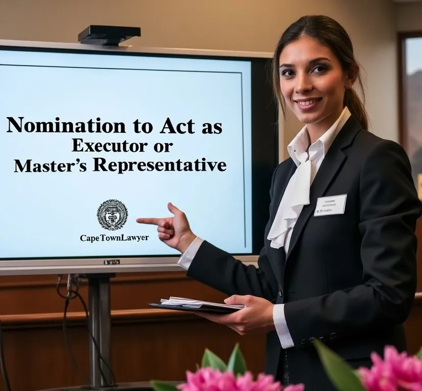 CapeTownLawyer presenting on Nomination to Act as Executor or Masters Representative