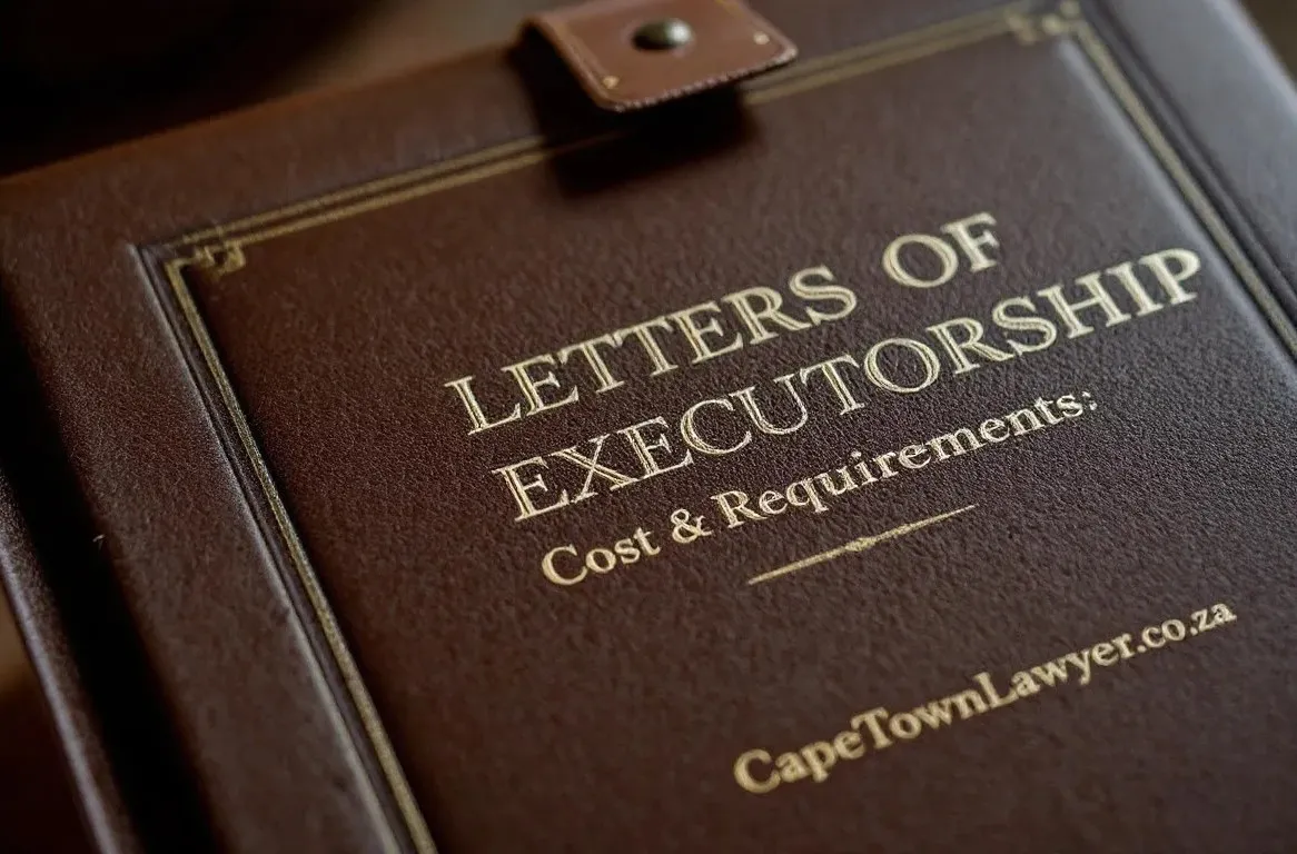 Book titled Letters of Executorship: Cost & Requirements: by CapeTownLawyer.co.za