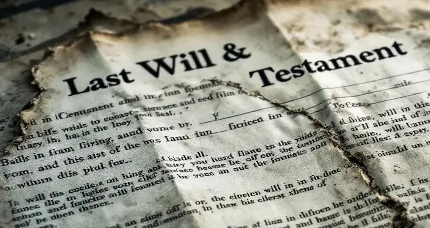 Weathered last will and testament
