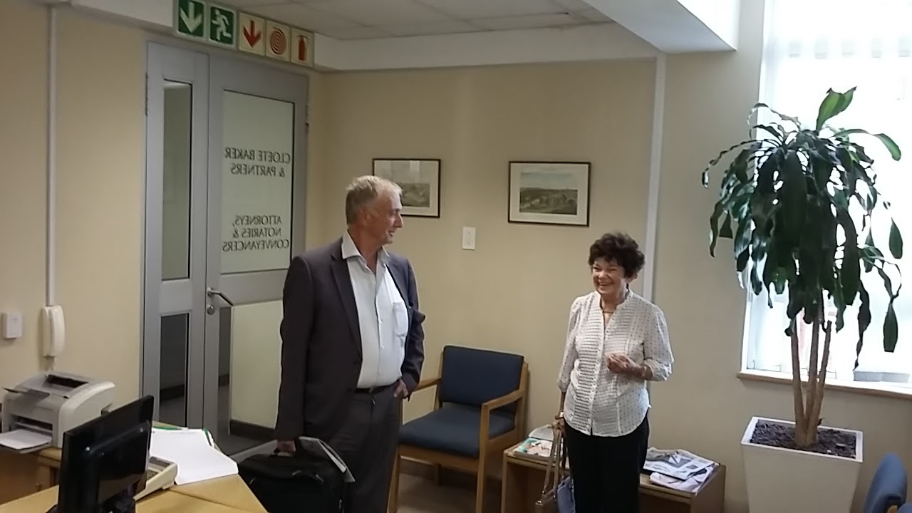 Attorney Allan Baker and paralegal in an office at law firm, Cloete, Baker & Partners