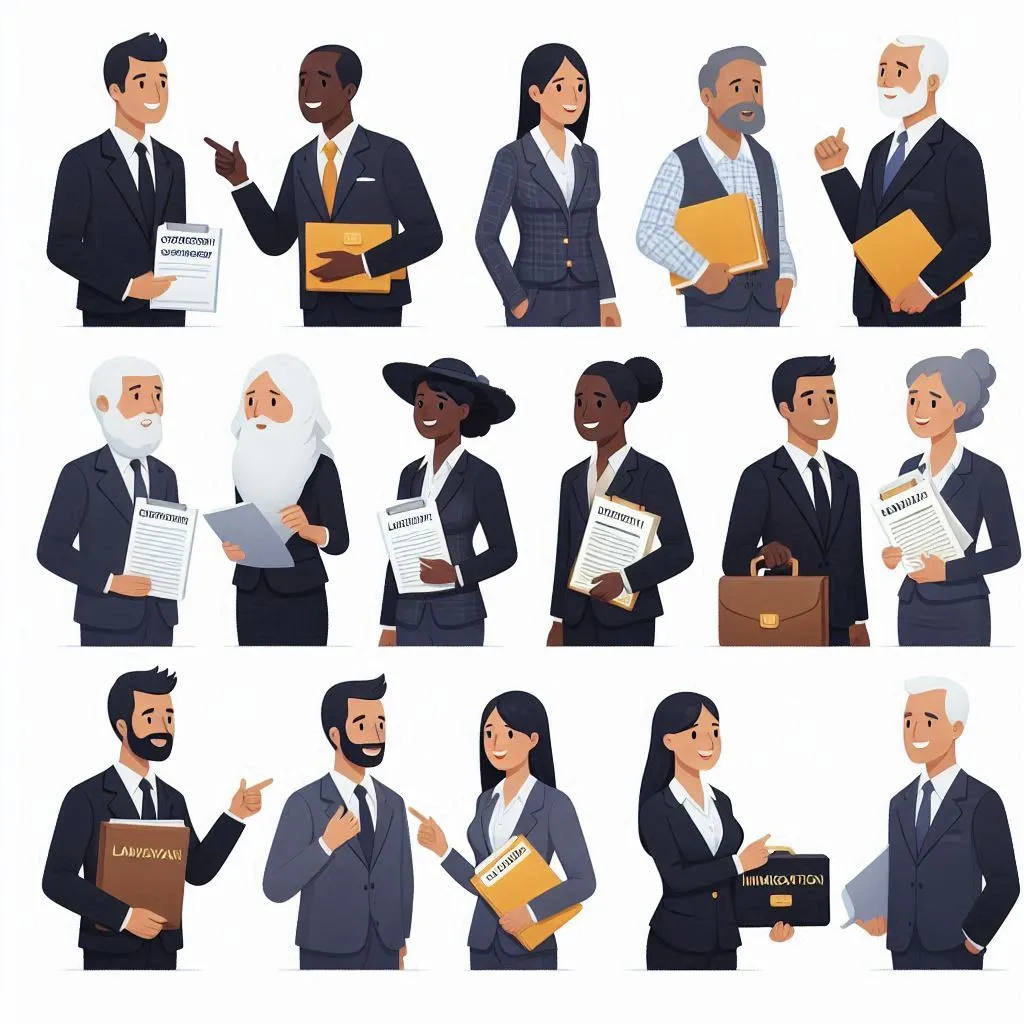 Many lawyers chatting to each other