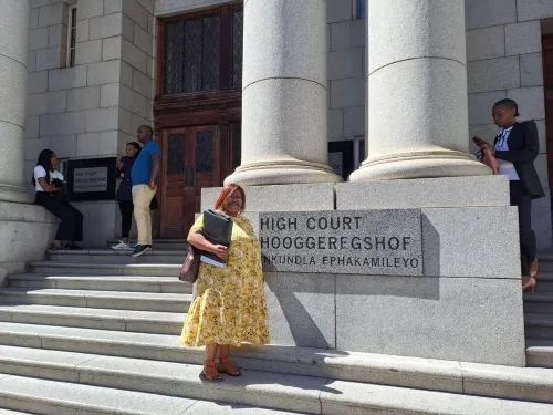 Steps outside the Cape Town High Court