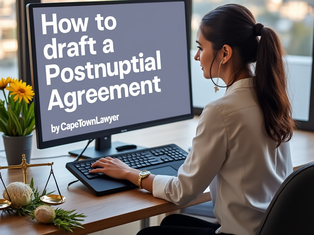Attorney reading how to draft a postnuptial agreement, by CapeTownLawyer