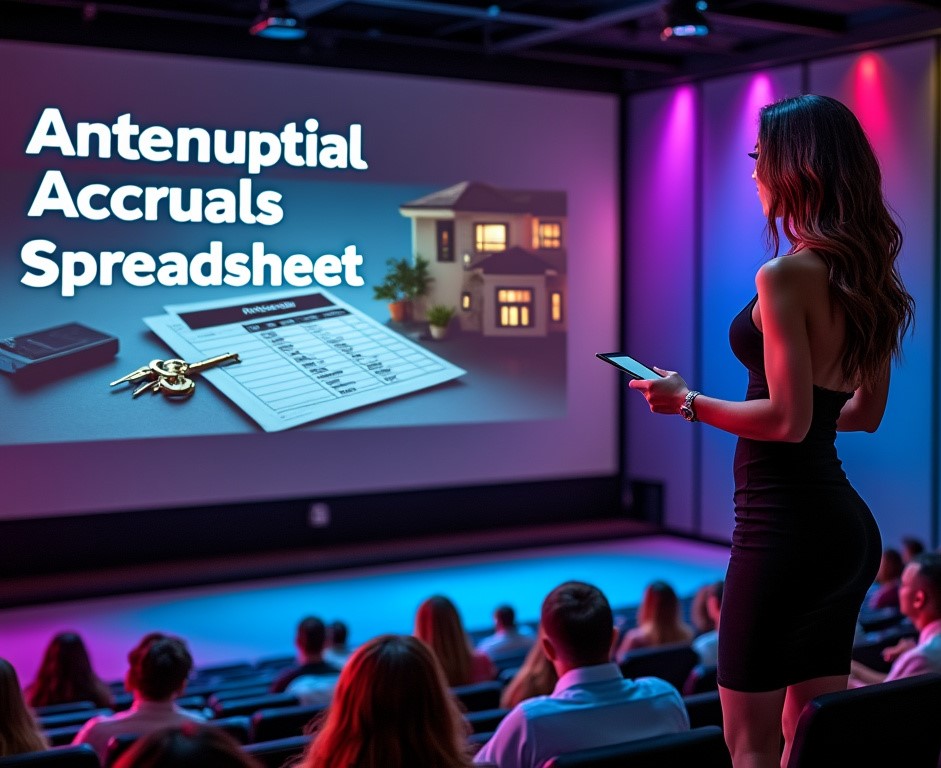 Antenuptial accruals spreadsheet presentation
