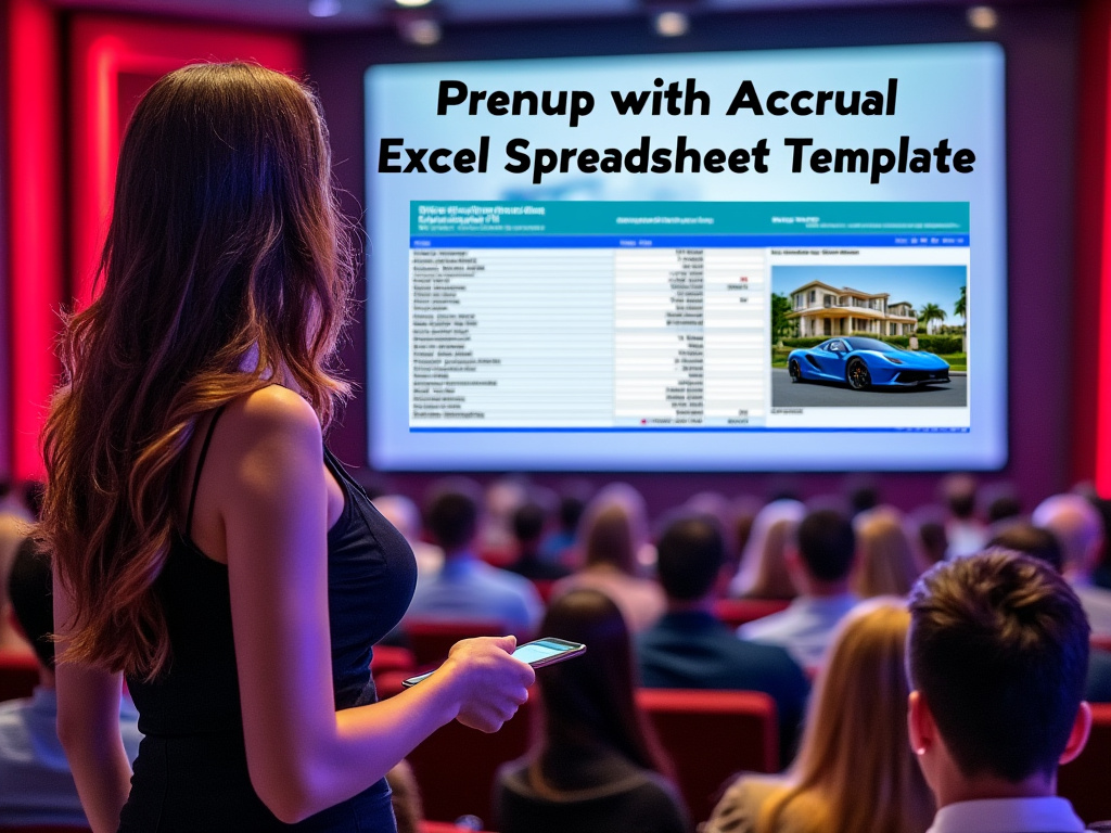 Presenting a prenup with accrual Excel spreadsheet template