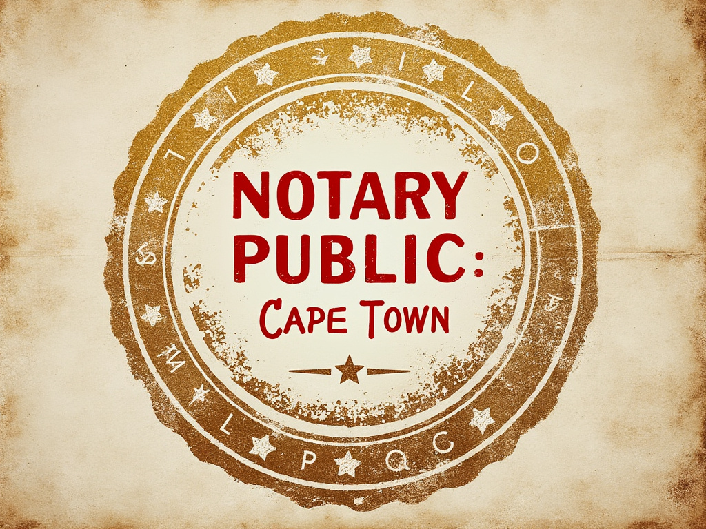 Stamp saying - Notary Public Cape Town
