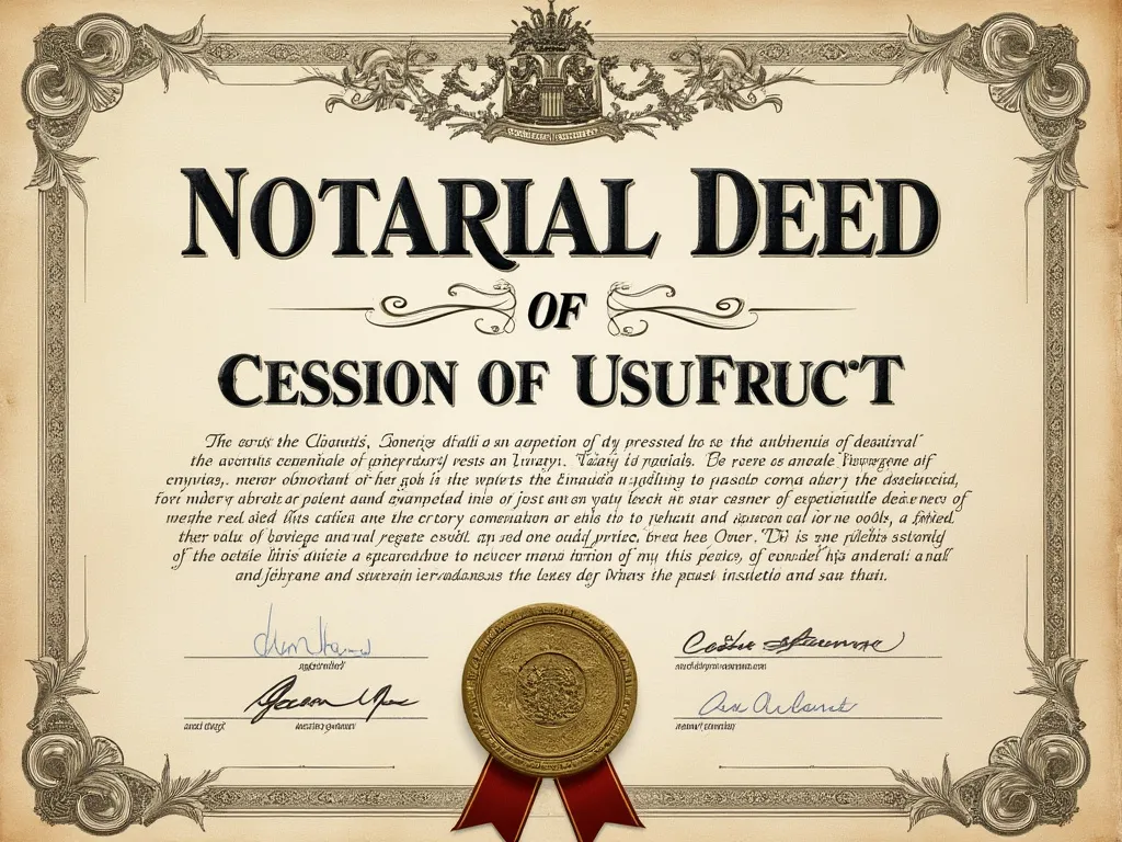 notarial deed of cession of usufruct
