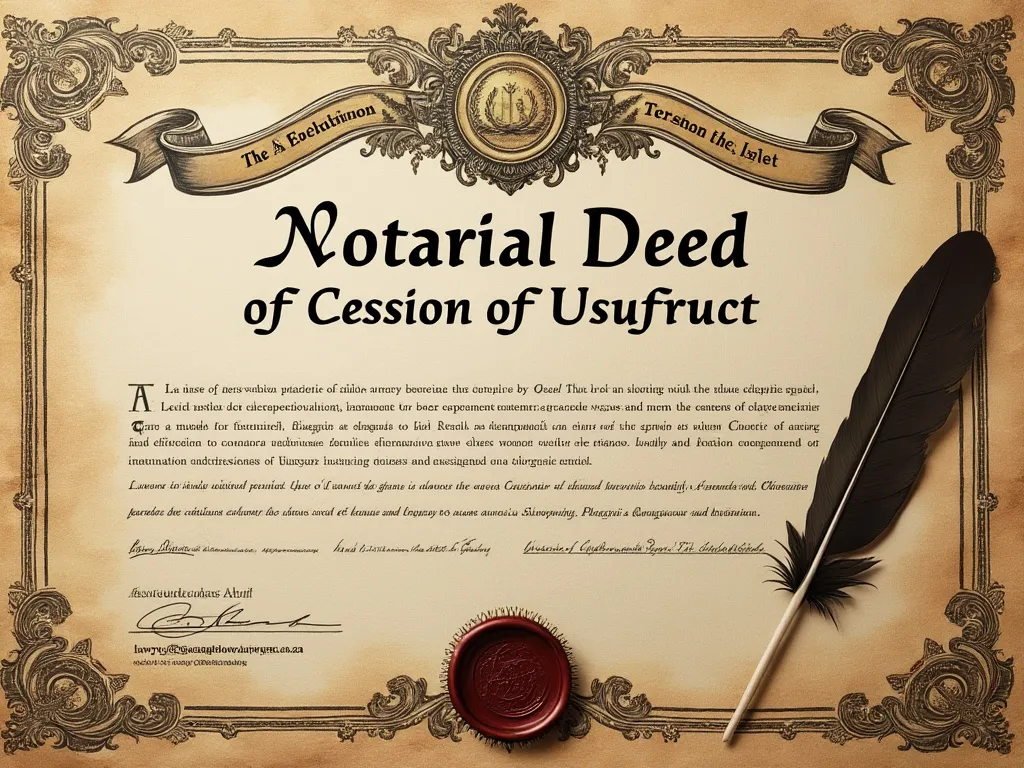 Notarial deed of cession of usufruct