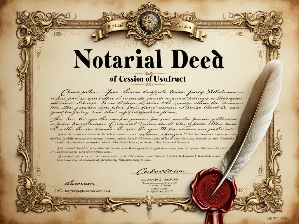 Notarial deed of cession of usufruct