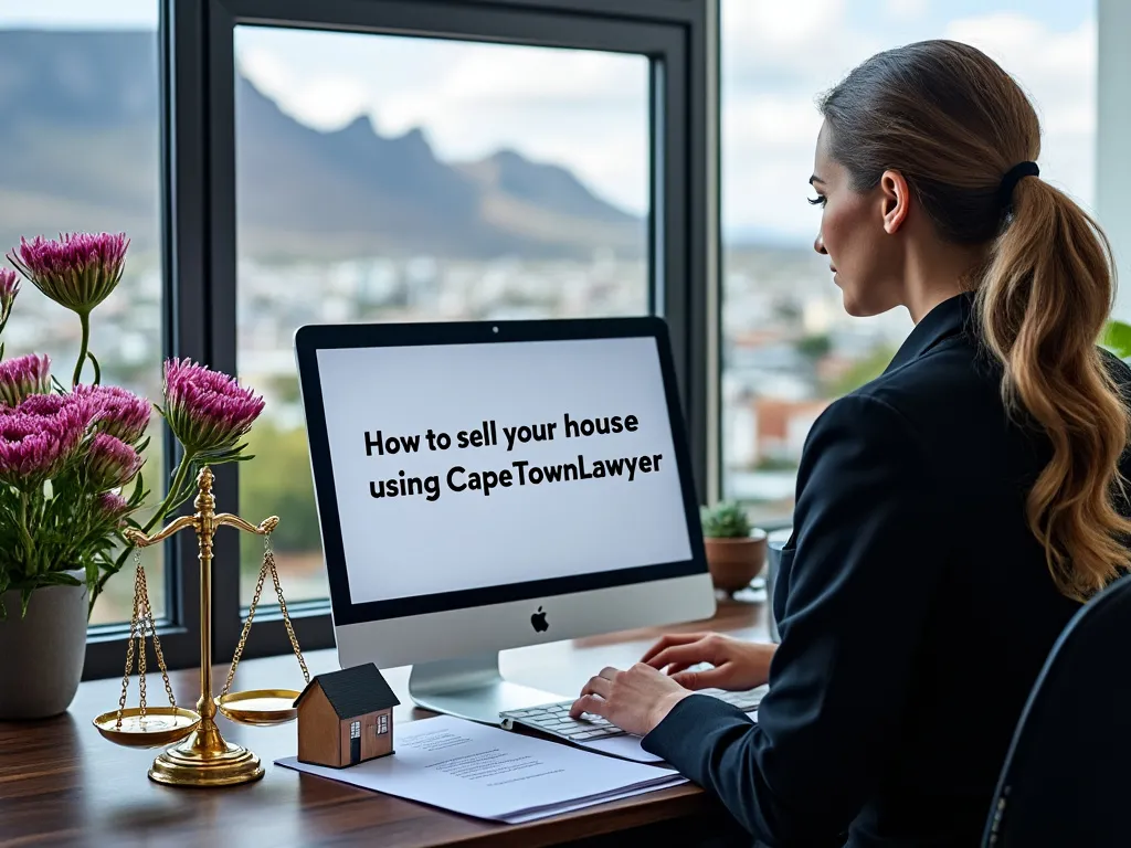 Lawyer working at computer on How to Sell your house using CapeTownLawyer