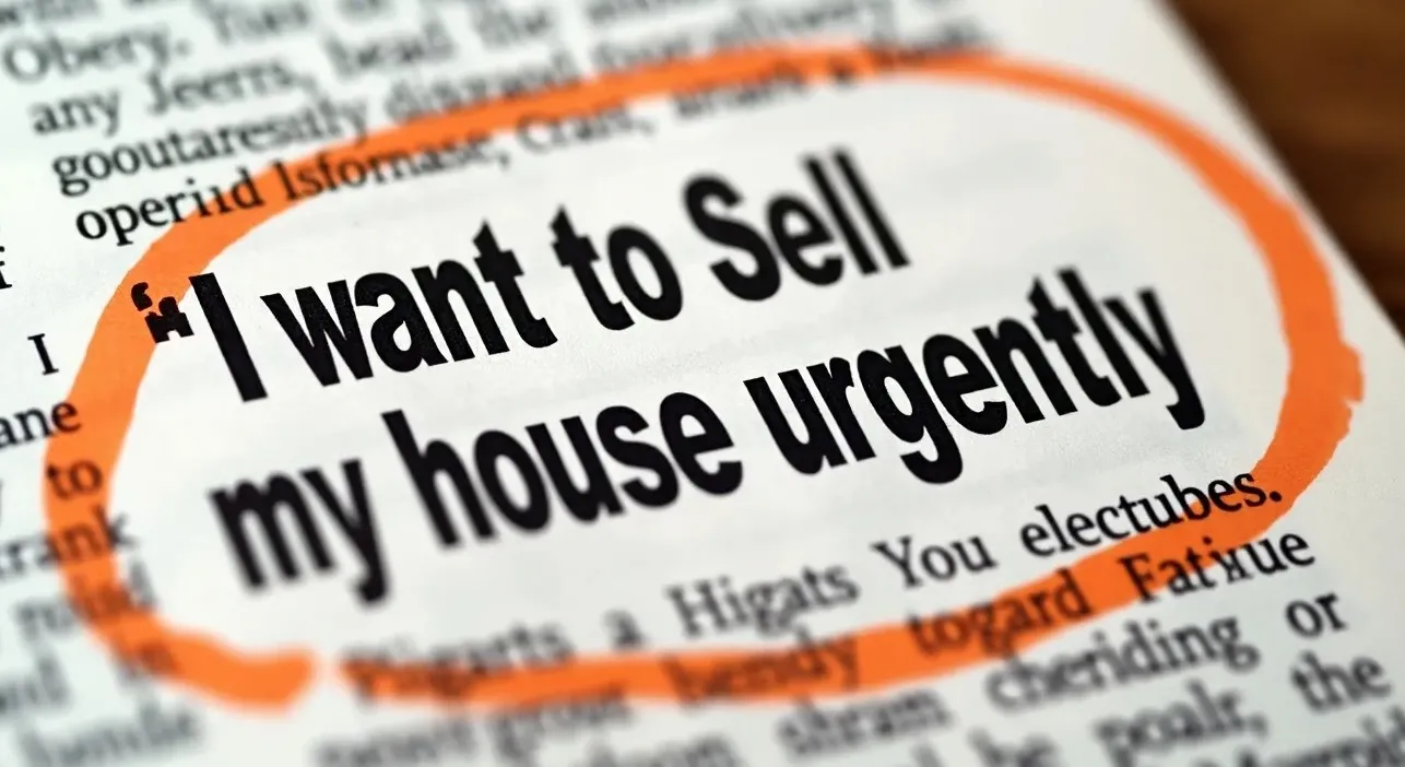 Newspaper ad saying I want to sell my house urgently